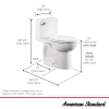 Image for Compact Cadet® 3 One-Piece 1.28 gpf/4.8 Lpf Chair Height Elongated Toilet With Seat and Wax Ring