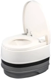 Image for Camco Premium Portable Travel Toilet - 2.6 gallon - Three Directional Flush and Swivel Dumping Elbow (41535)