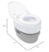 Image for Camco Camper/RV Premium Travel Toilet - Features a 5.3-Gallon Detachable Holding Tank, Pump Flush Design & Spring-Loaded Latch (41544)
