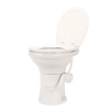 Image for Camco Premium Ceramic Camper/RV Toilet - Features Gravity Flush System w/Convenient Foot Pedal - Full-Sized Ergonomic Design w/18" Chair Height - Soft-Close Wood Seat & Lid - Bone (41715)
