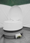 Image for Camco Premium Portable Travel Toilet - 2.6 gallon - Three Directional Flush and Swivel Dumping Elbow (41535)