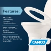 Image for Camco Premium Ceramic Camper/RV Toilet - Features Gravity Flush System w/Convenient Foot Pedal - Full-Sized Ergonomic Design w/18" Chair Height - Soft-Close Wood Seat & Lid - Bone (41715)