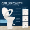 Image for Camco Premium Ceramic Camper/RV Toilet - Features Gravity Flush System w/Convenient Foot Pedal - Full-Sized Ergonomic Design w/18" Chair Height - Soft-Close Wood Seat & Lid - Bone (41715)