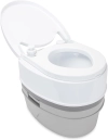 Image for Camco Camper/RV Premium Travel Toilet - Features a 5.3-Gallon Detachable Holding Tank, Pump Flush Design & Spring-Loaded Latch (41544)