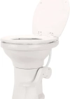 Image for Camco Premium Ceramic Camper/RV Toilet - Features Gravity Flush System w/Convenient Foot Pedal - Full-Sized Ergonomic Design w/18" Chair Height - Soft-Close Wood Seat & Lid - Bone (41715)