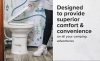 Image for Camco Premium Ceramic Camper/RV Toilet - Features Gravity Flush System w/Convenient Foot Pedal - Full-Sized Ergonomic Design w/18" Chair Height - Soft-Close Wood Seat & Lid - White (41710)