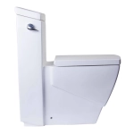1-Piece 1.28 GPF Single Flush Elongated Toilet in White