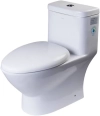 Image for 1-Piece 1.1/1.6 GPF Dual Flush Elongated Toilet in White