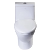 Image for 1-Piece 1.1/1.6 GPF Dual Flush Elongated Toilet in White