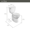 Image for Eljer Diplomat™ 2-Piece White Tall Round Toilet