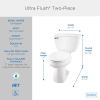 Image for Ultra Flush® 1.0 gpf 10" Rough-In Two-Piece Elongated ErgoHeight™ Toilet