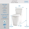 Image for Lemora® 1.28gpf 12" Rough-In One-Piece Elongated ErgoHeight™ Toilet