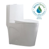Image for Buxton 1-Piece 1.6 GPF/1.1 GPF Dual Flush Elongated Toilet in White