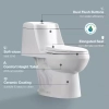 Image for Beck 2-Piece 1.1/1.6 GPF Dual Flush Elongated Toilet in White, Seat Included