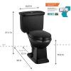 Image for Newcastle 12 in. Rough In Two-Piece 1.0 GPF/1.28 GPF Dual Flush Elongated Toilet in White Seat Included
