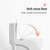 Image for Buxton 1-Piece 1.6 GPF/1.1 GPF Dual Flush Elongated Toilet in White