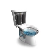 Image for Power Flush 12 inch Rough In One-Piece 1.28 GPF Single Flush Elongated Toilet in White Seat Included