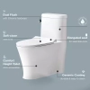 Image for Hartridge 1-Piece 1.0/1.6 GPF Dual Flush Elongated Toilet in White