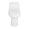 Image for McClure 12 in. Rough In One-Piece 1.28 GPF Single Flush Elongated Toilet in White Seat Included