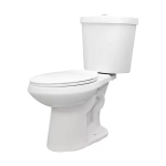 12 inch Rough In Two-Piece 1.1 GPF 1.6 GPF Dual Flush Elongated Toilet in White Seat Included