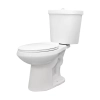 Image for 12 inch Rough In Two-Piece 1.1 GPF 1.6 GPF Dual Flush Elongated Toilet in White Seat Included