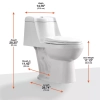 Image for Beck 2-Piece 1.1/1.6 GPF Dual Flush Elongated Toilet in White, Seat Included