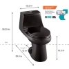 Image for McClure 12 in. Rough In One-Piece 1.28 GPF Single Flush Elongated Toilet in White Seat Included