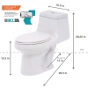 Image for McClure 12 in. Rough In One-Piece 1.28 GPF Single Flush Elongated Toilet in White Seat Included