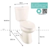 Image for 12 inch Rough In Two-Piece 1.1 GPF 1.6 GPF Dual Flush Elongated Toilet in White Seat Included