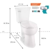 Image for Power Flush 12 inch Rough In Two-Piece 1.28 GPF Single Flush Elongated Toilet in White Seat Included