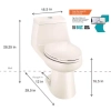 Image for McClure 12 in. Rough In One-Piece 1.28 GPF Single Flush Elongated Toilet in White Seat Included