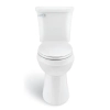 Image for Power Flush 12 inch Rough In Two-Piece 1.28 GPF Single Flush Elongated Toilet in White Seat Included