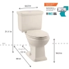 Image for Newcastle 12 in. Rough In Two-Piece 1.0 GPF/1.28 GPF Dual Flush Elongated Toilet in White Seat Included