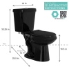Image for 12 inch Rough In Two-Piece 1.1 GPF 1.6 GPF Dual Flush Elongated Toilet in White Seat Included