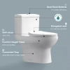 Image for Beck 2-Piece 1.1/1.6 GPF Dual Flush Elongated Toilet in White, Seat Included