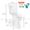 Image for Power Flush 12 inch Rough In Two-Piece 1.28 GPF Single Flush Elongated Toilet in White Seat Included
