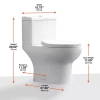 Image for Beck 2-Piece 1.1/1.6 GPF Dual Flush Elongated Toilet in White, Seat Included