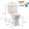 Image for Newcastle 12 in. Rough In Two-Piece 1.0 GPF/1.28 GPF Dual Flush Elongated Toilet in White Seat Included