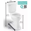 Image for SuperClean 12 inch Rough In Two-Piece 1.28 GPF Single Flush Elongated Toilet in Bone Seat Not Included
