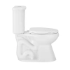 Image for Power Flush 12 in. Rough in 2-Piece 0.95 GPF/1.28 GPF Dual Flush Elongated Toilet in White with Slow-Close Seat Included