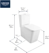 Image for Eurocube Two-Piece Elongated Dual Flush Toilet