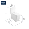Image for Eurocube Two-Piece Elongated Dual Flush Toilet