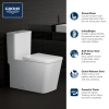 Image for Eurocube Two-Piece Elongated Dual Flush Toilet