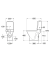 Image for Toilet seat Nordic 2350 p-trap, high model