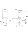 Image for Toilet Nautic 1591 - open S-trap, large footprint, Hygienic Flush