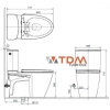 Image for Inax S200 close coupled touchless toilet ACT602VN