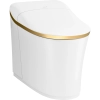Image for Eir 0.8 / 1.0 GPF Dual Flush One Piece Elongated Chair Height Toilet with Actuator Plate Flush - Bidet Seat Included