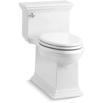 Memoirs 1.28 GPF Compact Elongated One-Piece Comfort Height Toilet with AquaPiston and Glenbury Quiet-Close Seat Included