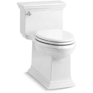 Memoirs 1.28 GPF Compact Elongated One-Piece Comfort Height Toilet with AquaPiston and Glenbury Quiet-Close Seat Included
