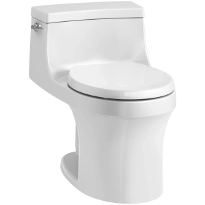 San Souci 1.28 GPF One-Piece Round-Front Toilet with AquaPiston Technology - Seat Included